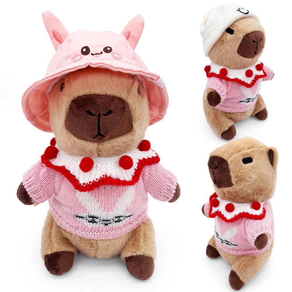 WESOPAN Capybara plush with detachable backpack for imaginative play