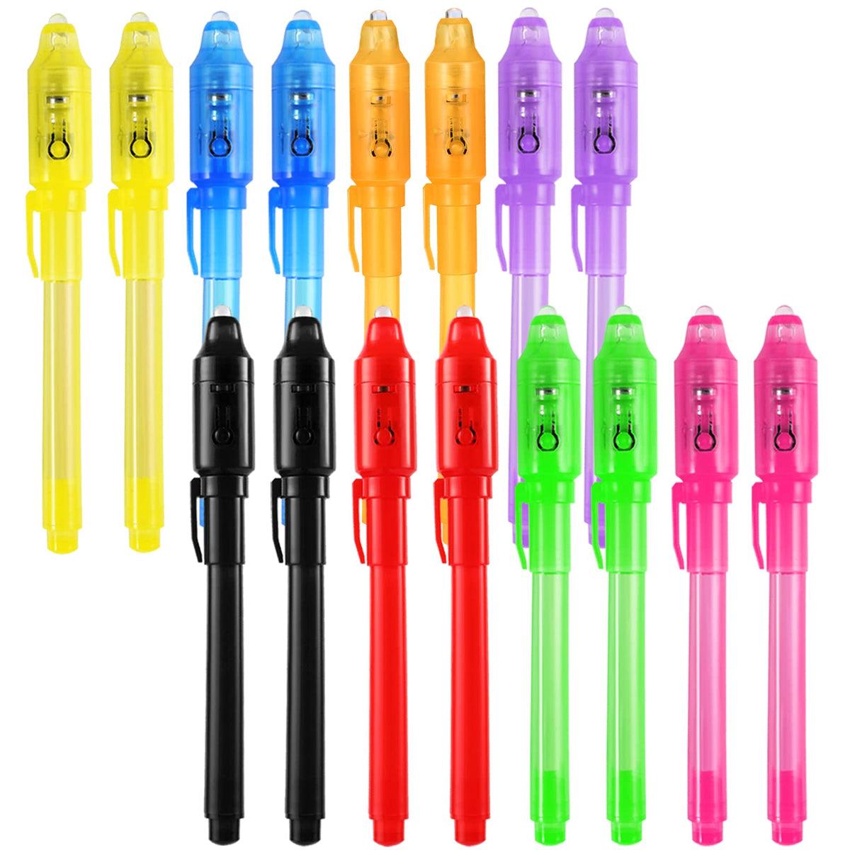 WEST STORY 16PCS invisible ink pen set under UV light for secret messages.