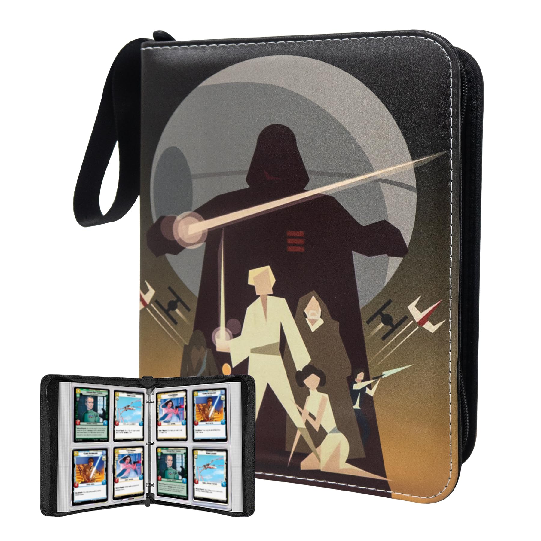 WEST TUNE card binder 4-pocket keeps trading cards organized and portable.