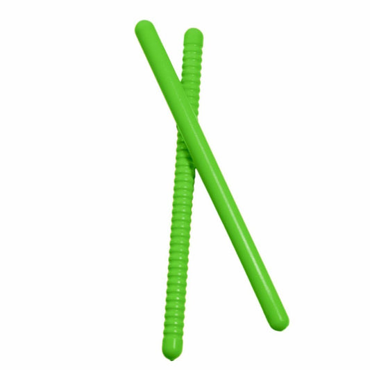 Westco rhythm sticks green 10in pair for classroom percussion and sanitizable play