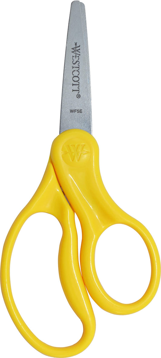 Close-up of Westcott stainless steel blades for durable, precise cuts.
