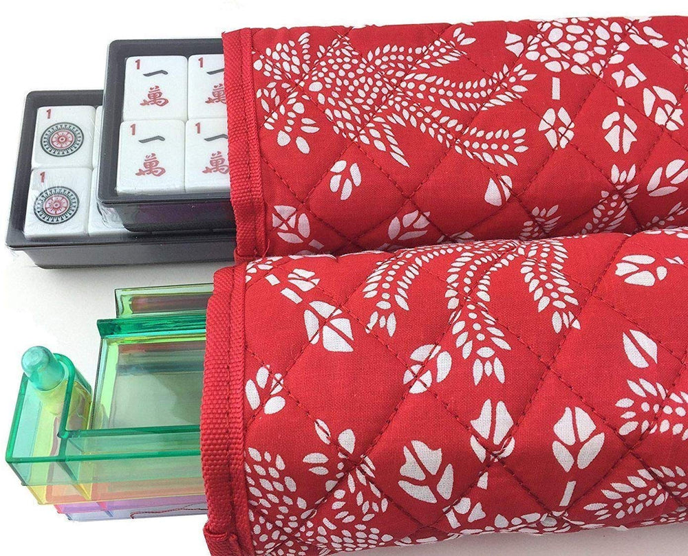 Westinghouse four-color pushers and racks organize tiles during travel and games.