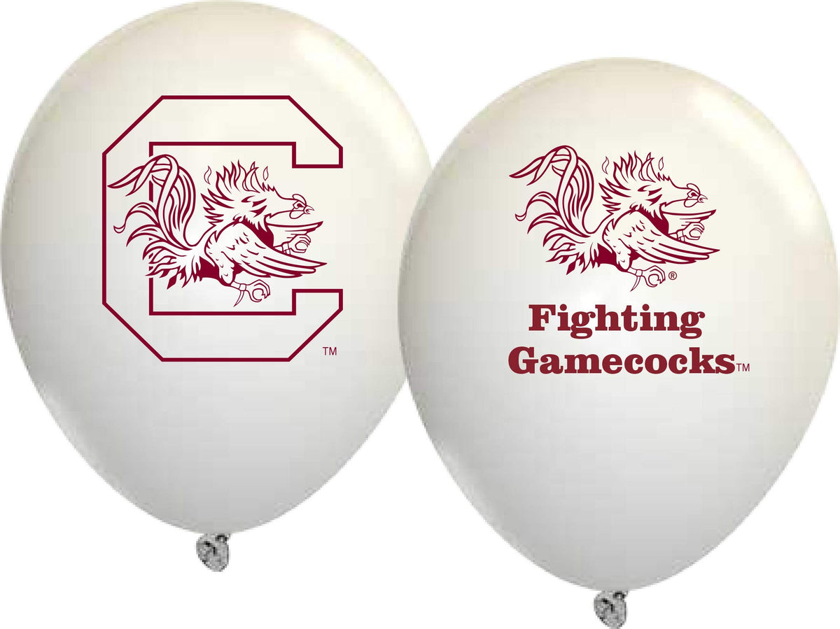 Westrick Gamecocks balloons with front and back logos for eye-catching game day decor.