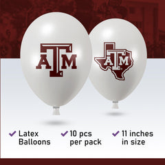 Westrick Texas A&M Aggies 10-balloon pack for large, colorful displays