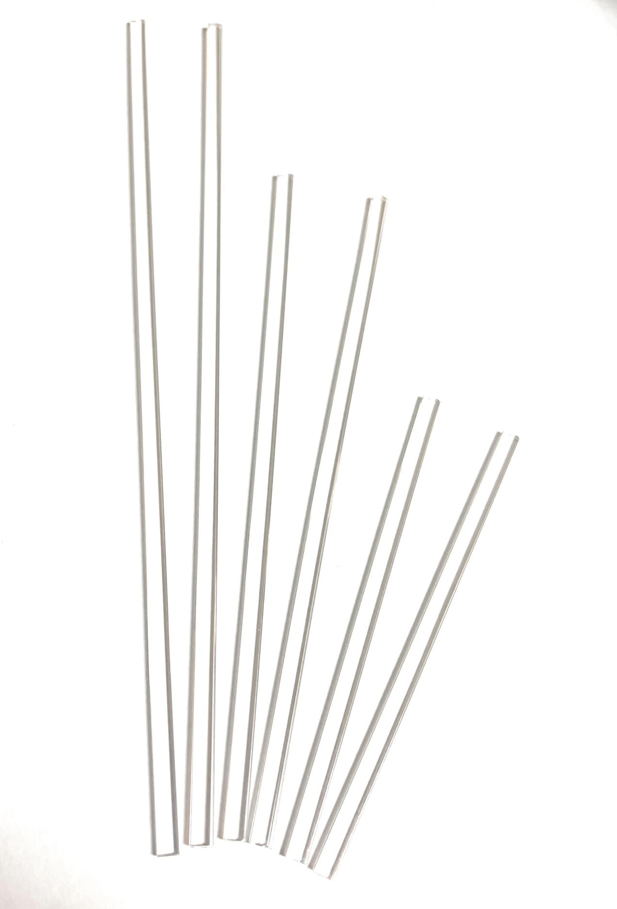 Weststone transparent acrylic stick, 6-inch, lightweight and durable for decorating.