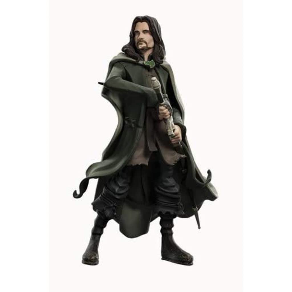 Weta Workshop Aragorn Mini Epics figure in gray vinyl for display and collection.
