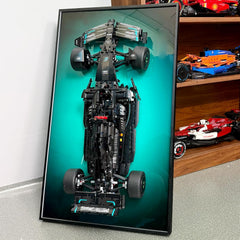 WETCEAOM display wallboard with Lego W14 E 42171 mount for a stylish model showcase