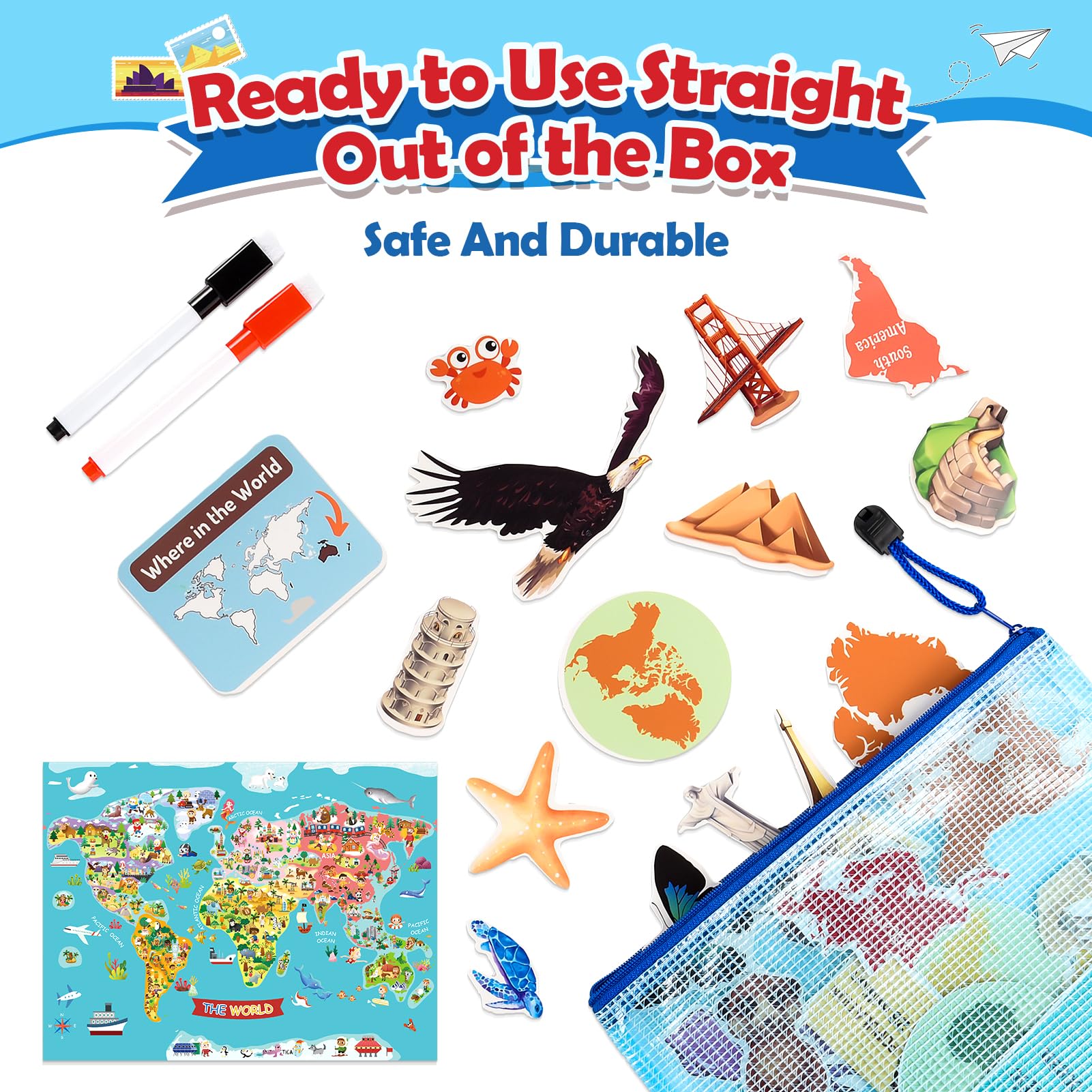 WethCorp Geography Busy Book continents climate zones page aids recognition