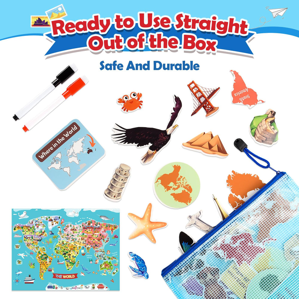 WethCorp Geography Busy Book continents climate zones page aids recognition