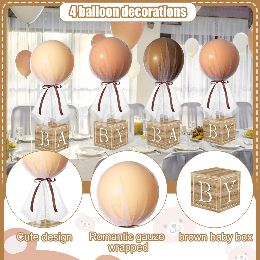 Wettarn 24-inch balloons create a bold focal point on tables