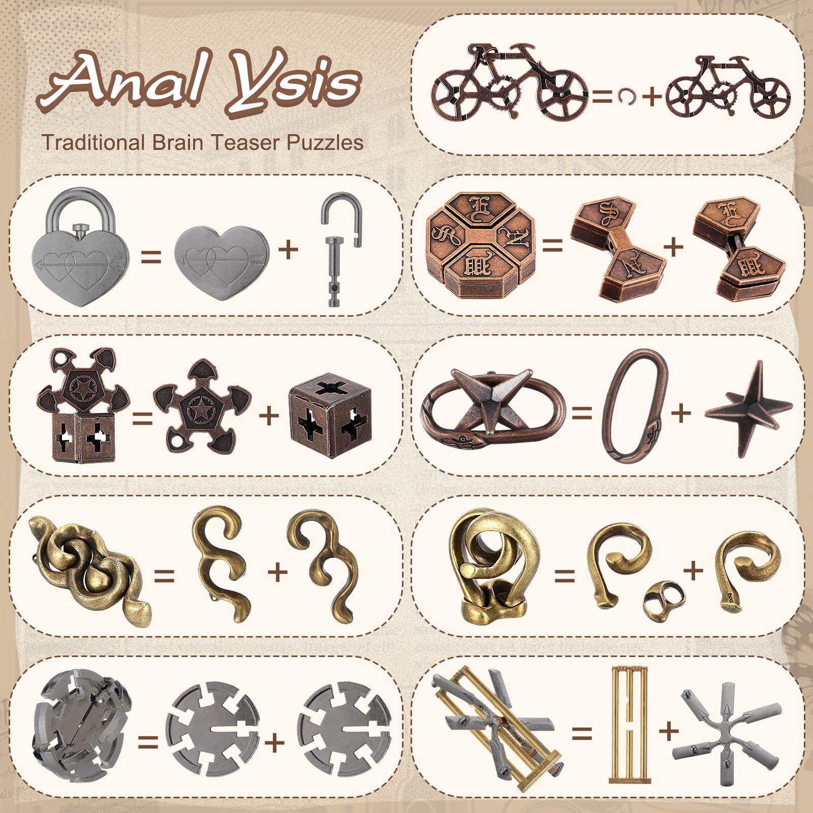 Wettarn 3D steel interlocking puzzle for adults enhances spatial thinking and play.
