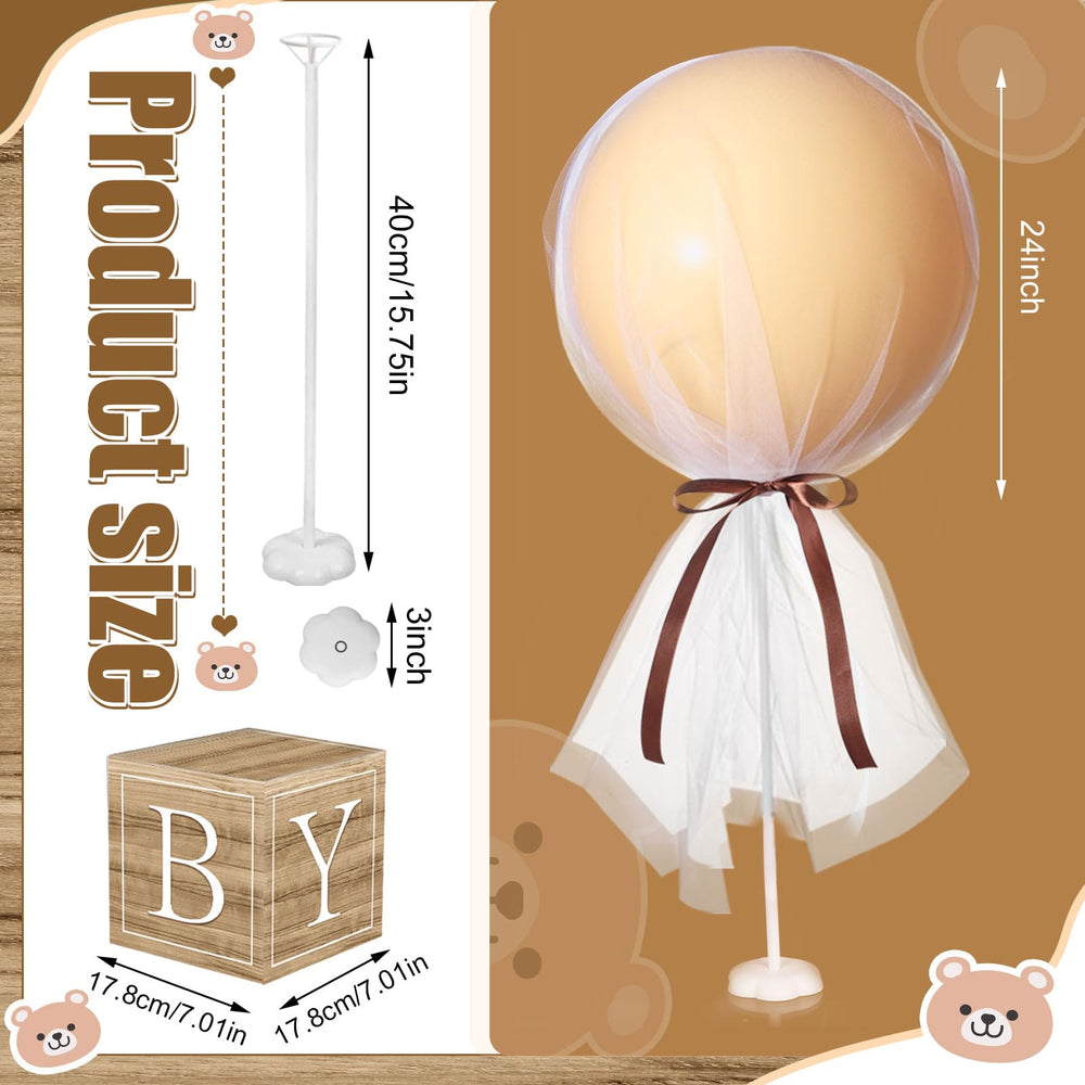 Wettarn balloon stands simplify assembly for table centerpieces