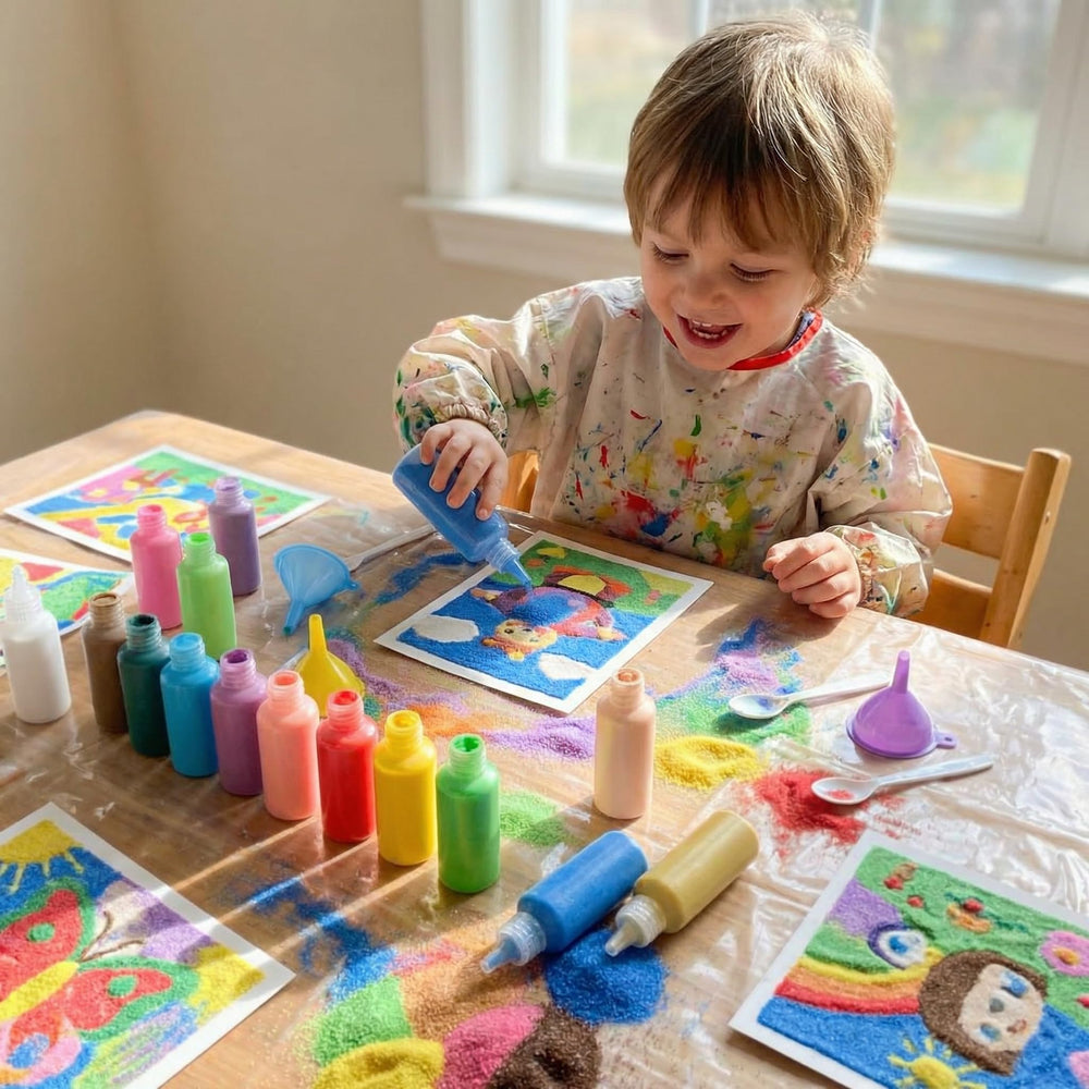 Wettarn easy-pour sand art bottles for mess-free crafts.