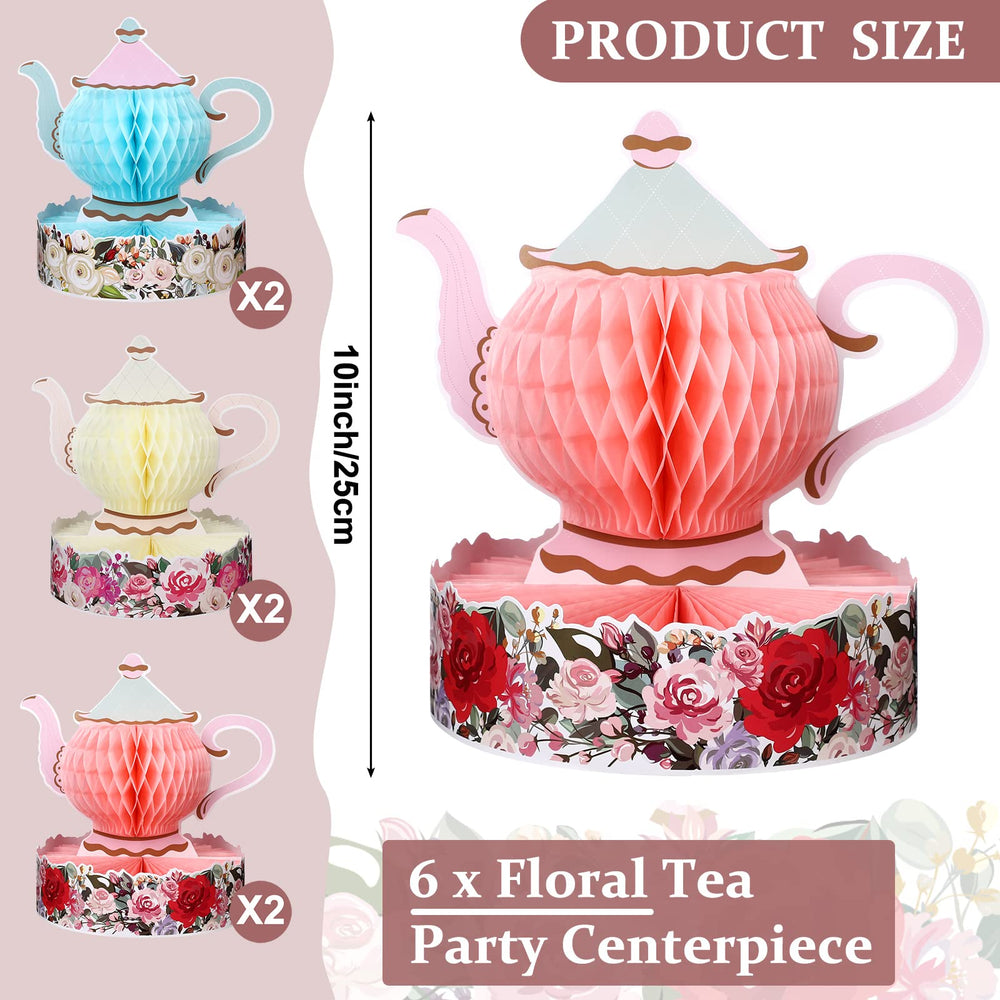 Wettarn floral teapot centerpiece beige brings subtle elegance to tables