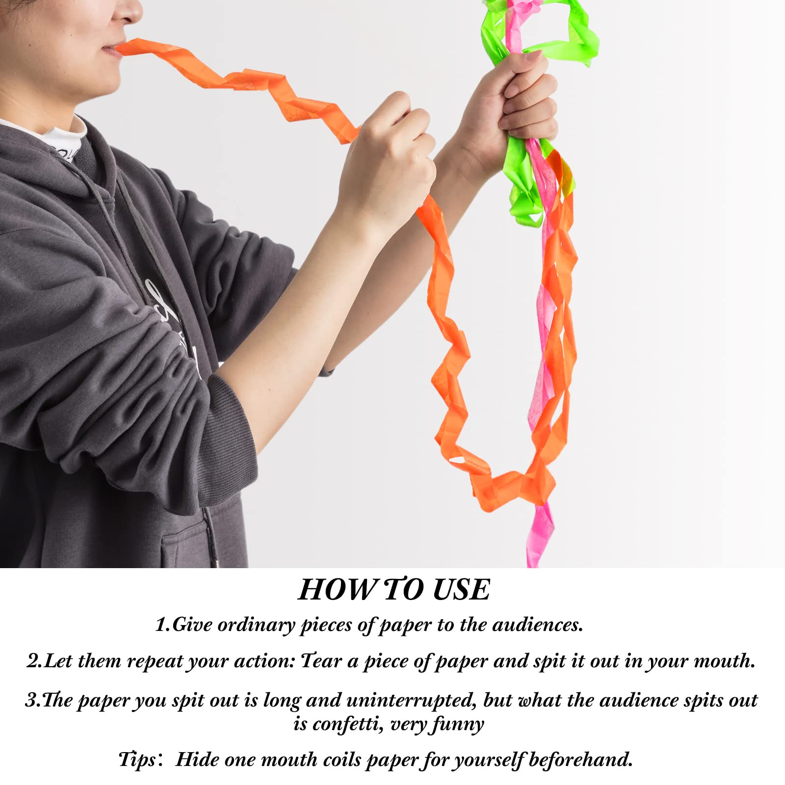 Wettarn mouth coils paper 8 m stretch enables versatile routine styling
