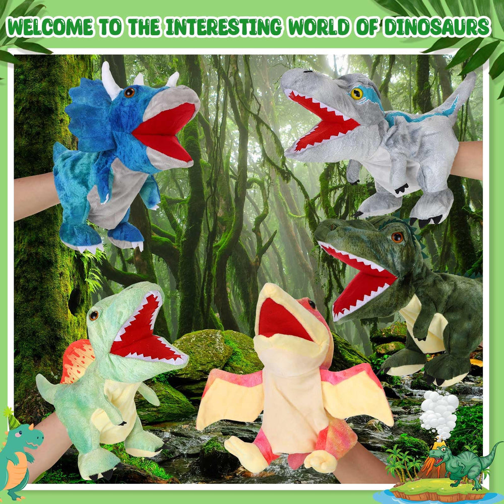 Wettarn soft plush dinosaur material puppet emphasizing durability and comfort