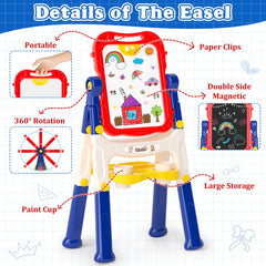 Weudear easel's magnetic buttons boost fine motor practice
