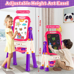 Weudear kids easel drawing with whiteboard and chalkboard for versatile art.