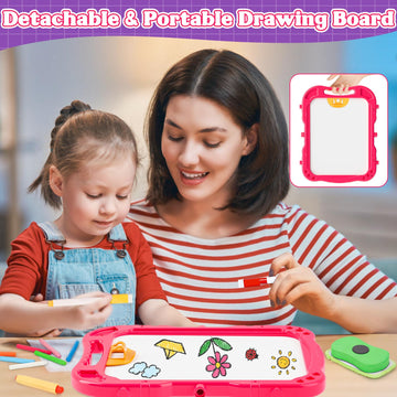 Weudear kids easel foldable portable design for easy storage and transport.