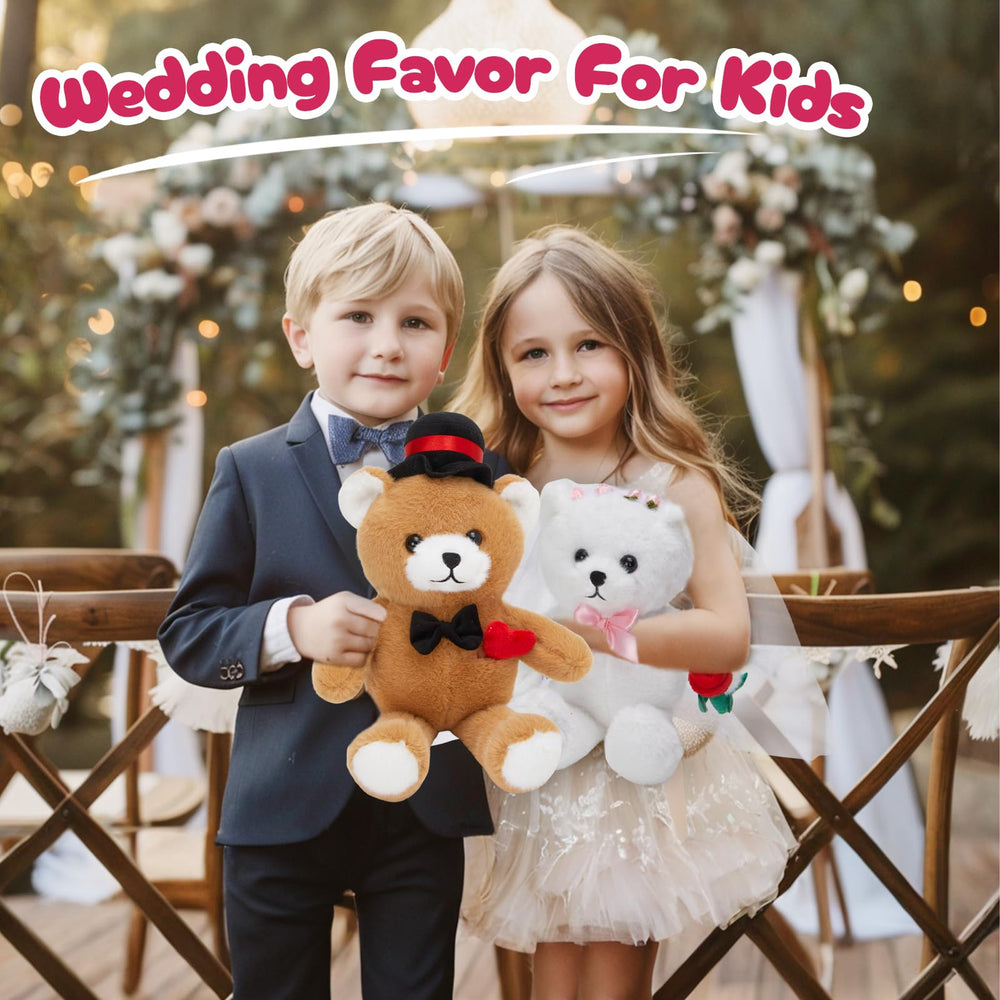 WEWILL 10-inch bears, compact and cuddly wedding favors.