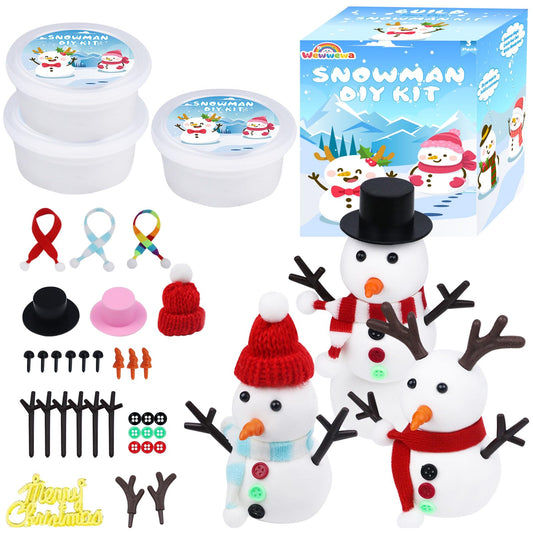 Wewwewa Snowman Kit 3pcs assembly for kids, ideal for home DIY fun