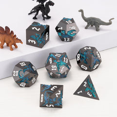 weyano Metal polyhedral dice matte finish close-up emphasizes premium feel during sessions.