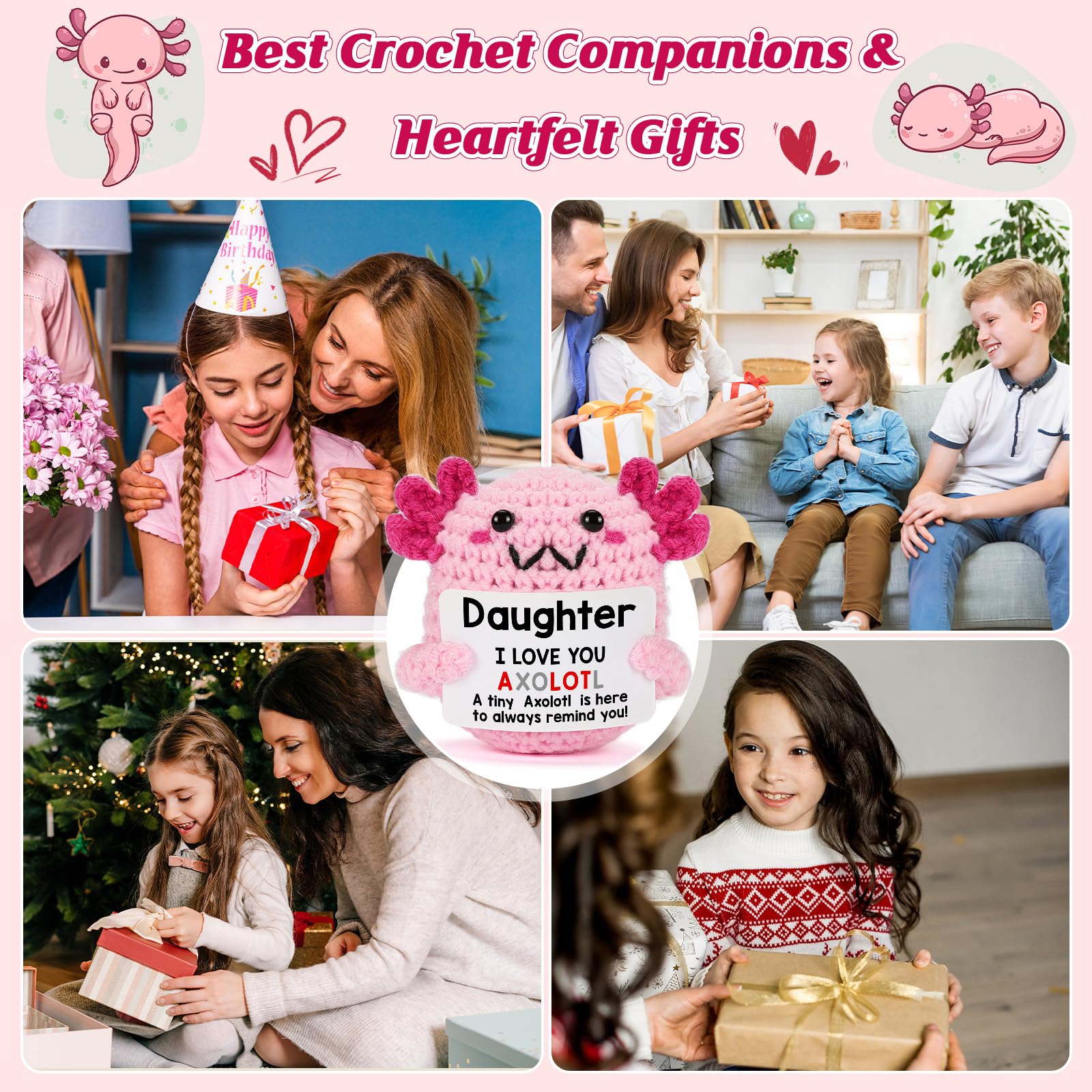 WEYON axolotl plush reinforces family love and daily motivation.