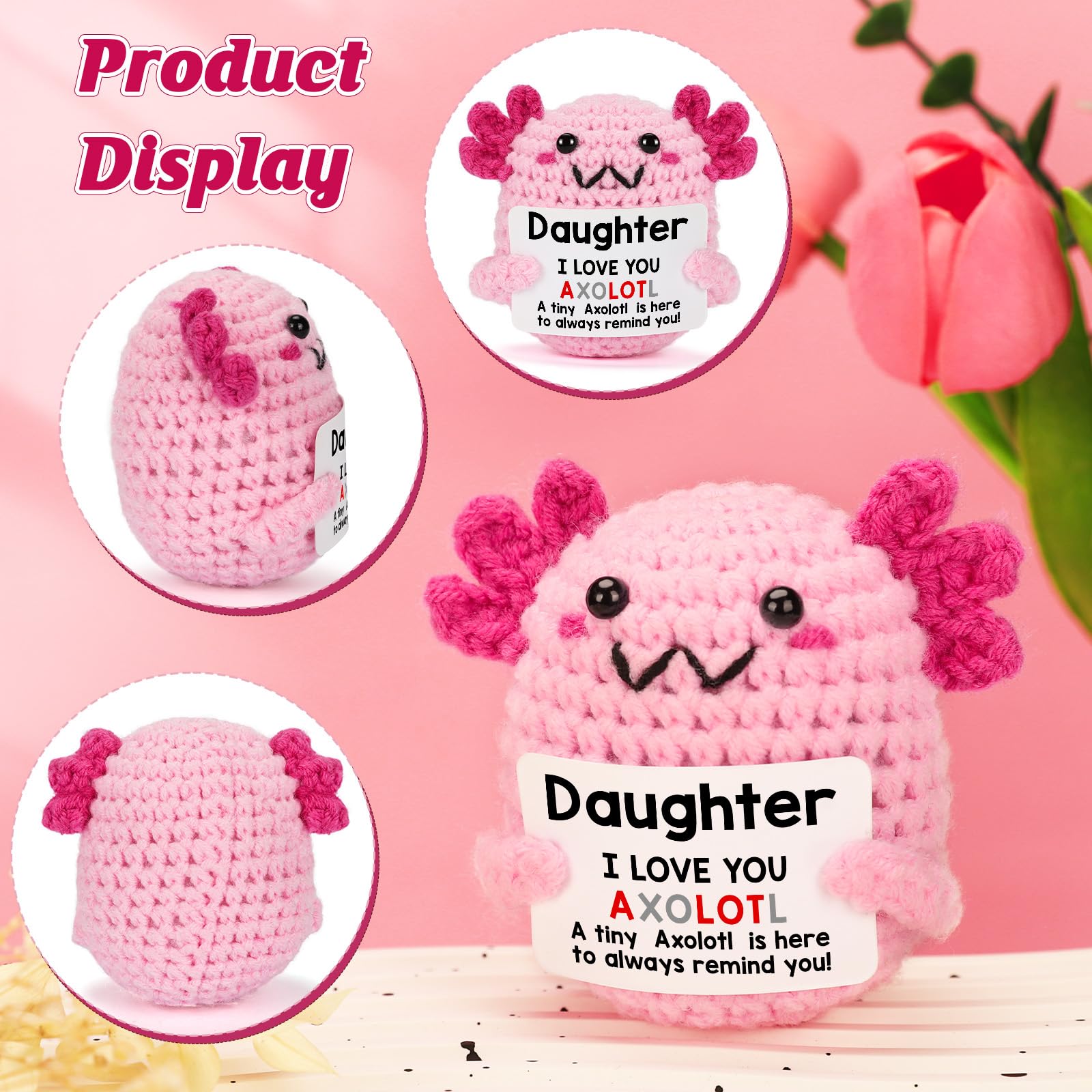 WEYON axolotl plush compact size ideal for on-the-go comfort.