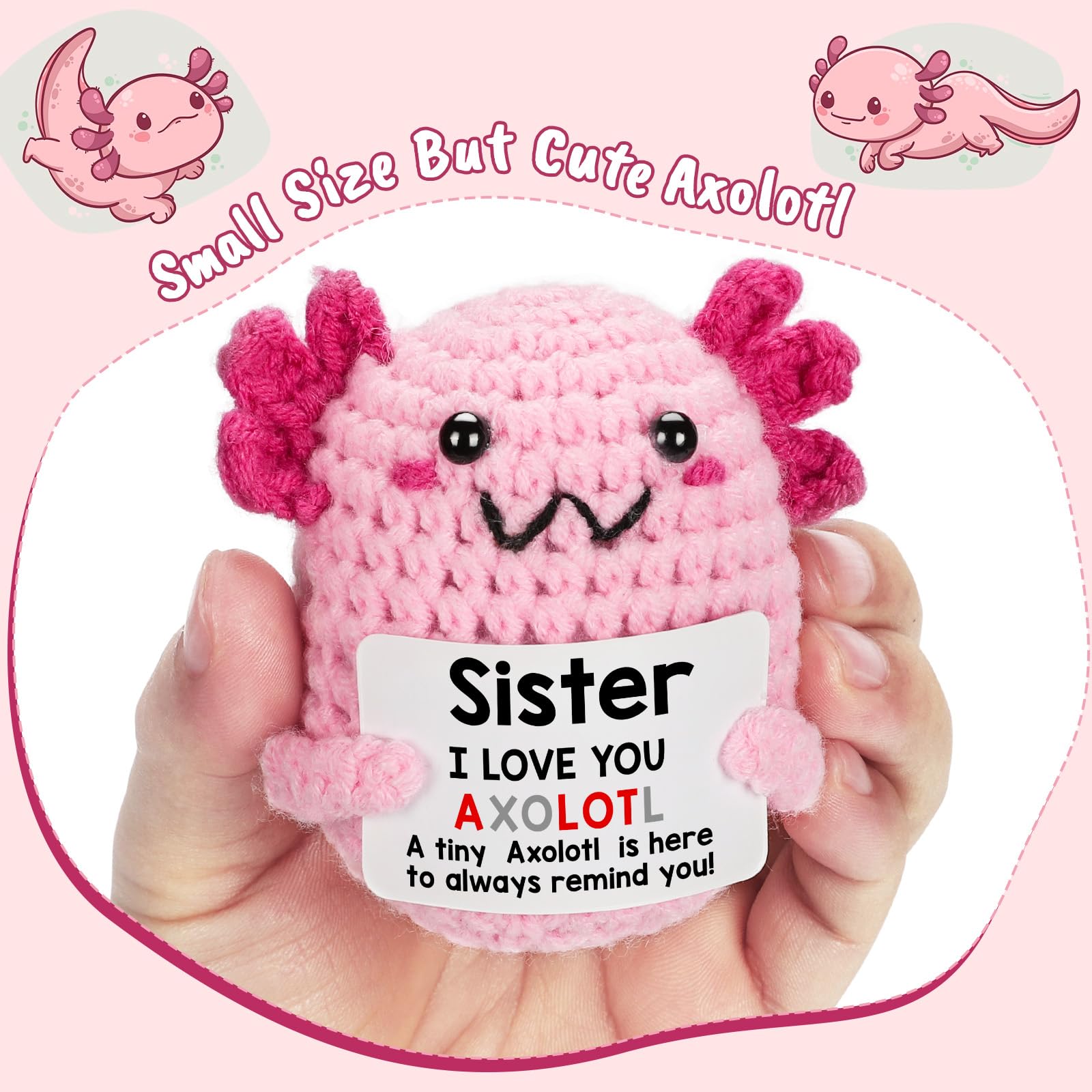 WEYON axolotl plush in soft yarn offers cozy comfort.