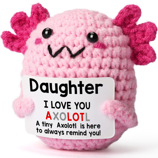 WEYON axolotl plush in soft yarn offering comforting hugs.