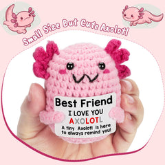 WEYON crochet axolotl texture close-up highlights soft yarn