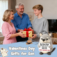 WEYON wolf plush packaging emphasizes gift-ready presentation for easy gifting.
