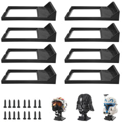 WFCYX 8pc wall-mount display stand for lego helmets keeps collection neat