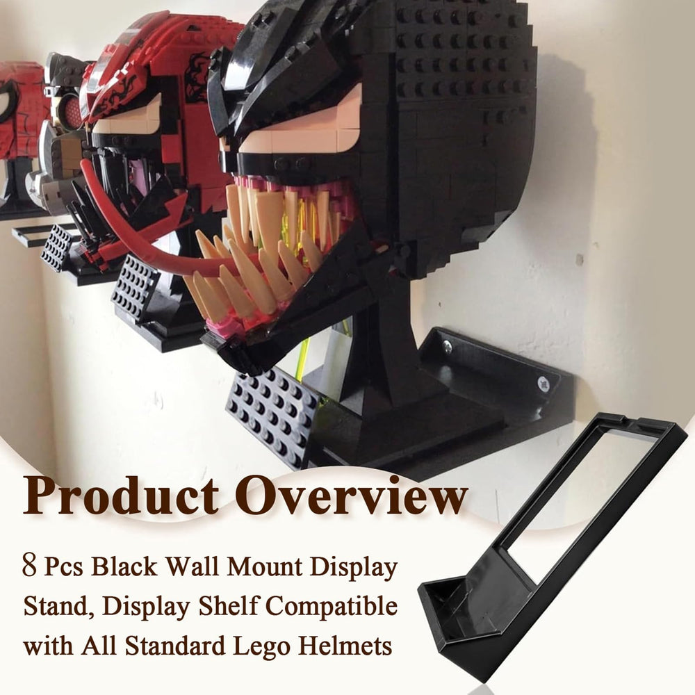 WFCYX lego helmet wall-mount bracket showcases figures securely