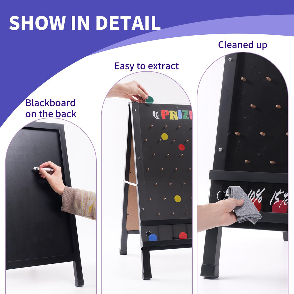 Wfunrite Prize Drop Board chalk set included for prize customization