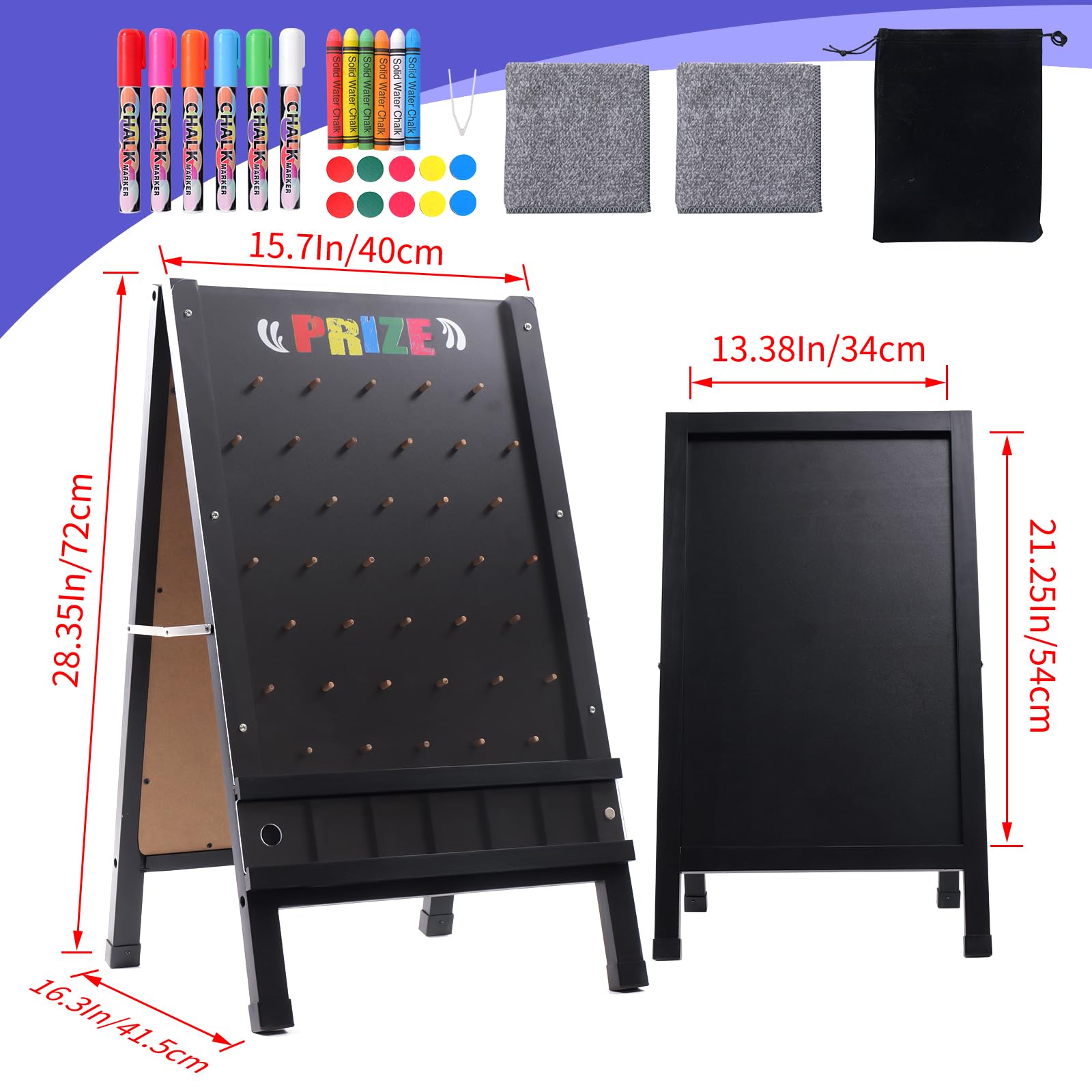 Wfunrite Prize Drop Board wooden A-frame for sturdy indoor and outdoor use