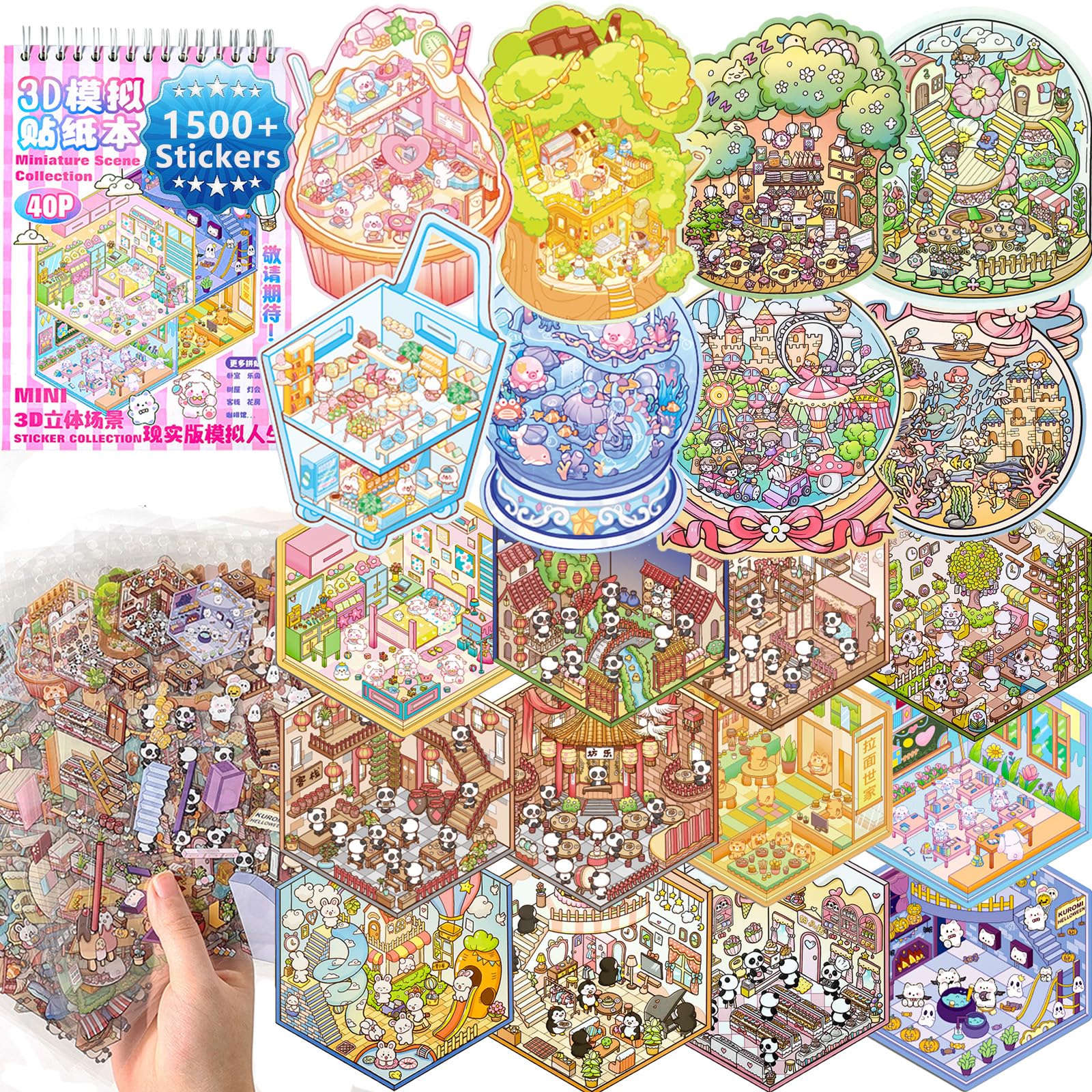 WhaleLantic DIY 3D sticker scene pack for creative decor and play