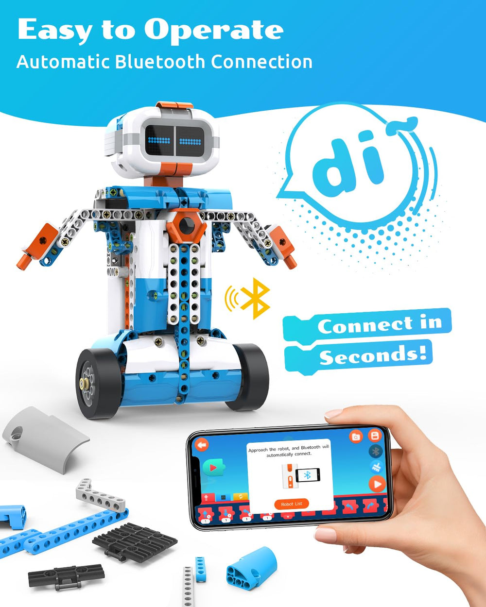 WhalesBot E7 Pro 3D build guides spark creative robot designs.
