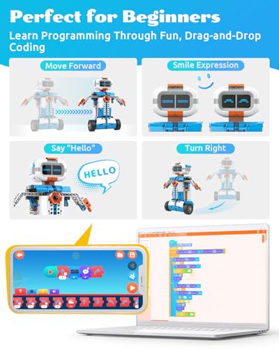 WhalesBot E7 Pro programming interface supports Scratch, Python, and C.