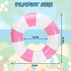 Whaline four-pack striped swim floats, bold party accents for beach gatherings