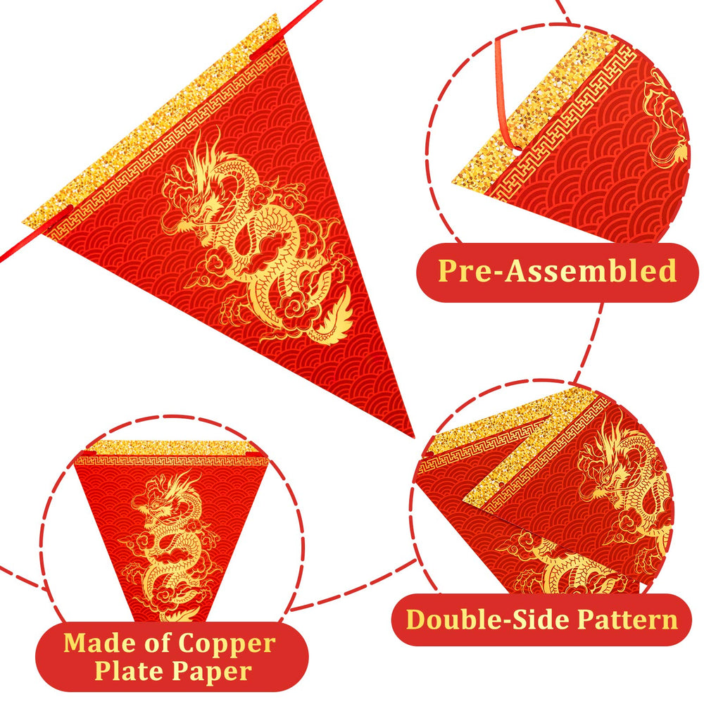 Whaline preassembled pennant banner simplifies party setup.