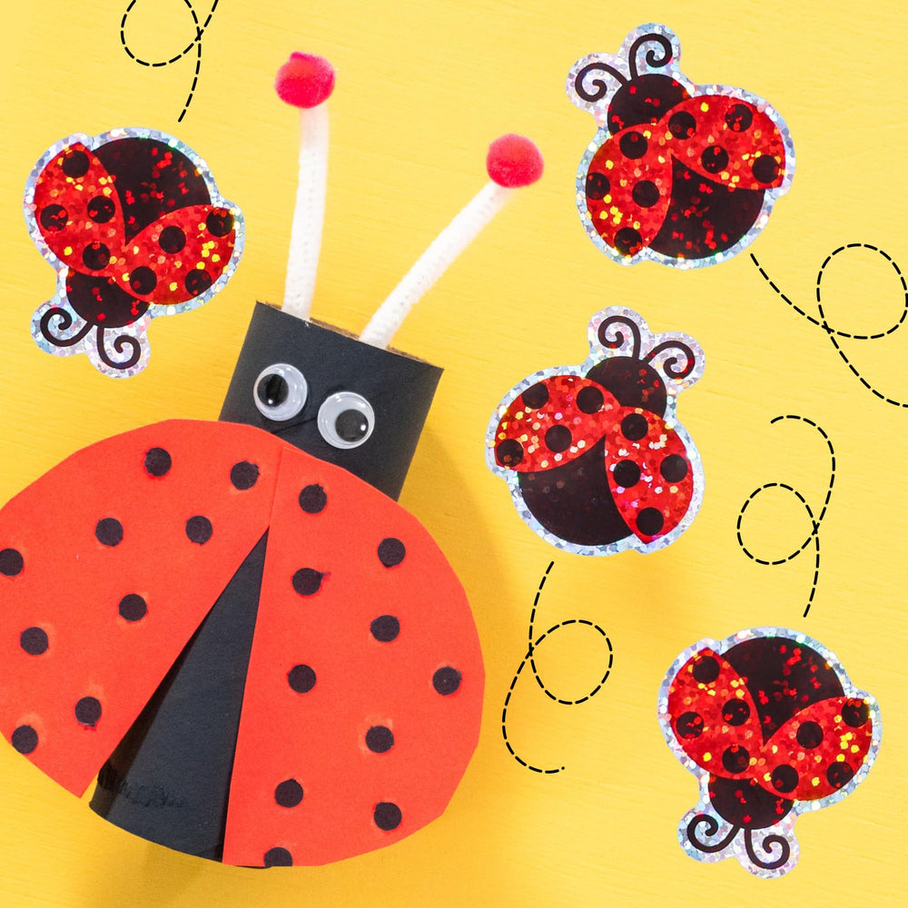 Whaline scrapbook ladybug decals offer versatile decoration options.