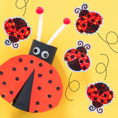 Whaline scrapbook ladybug decals offer versatile decoration options.