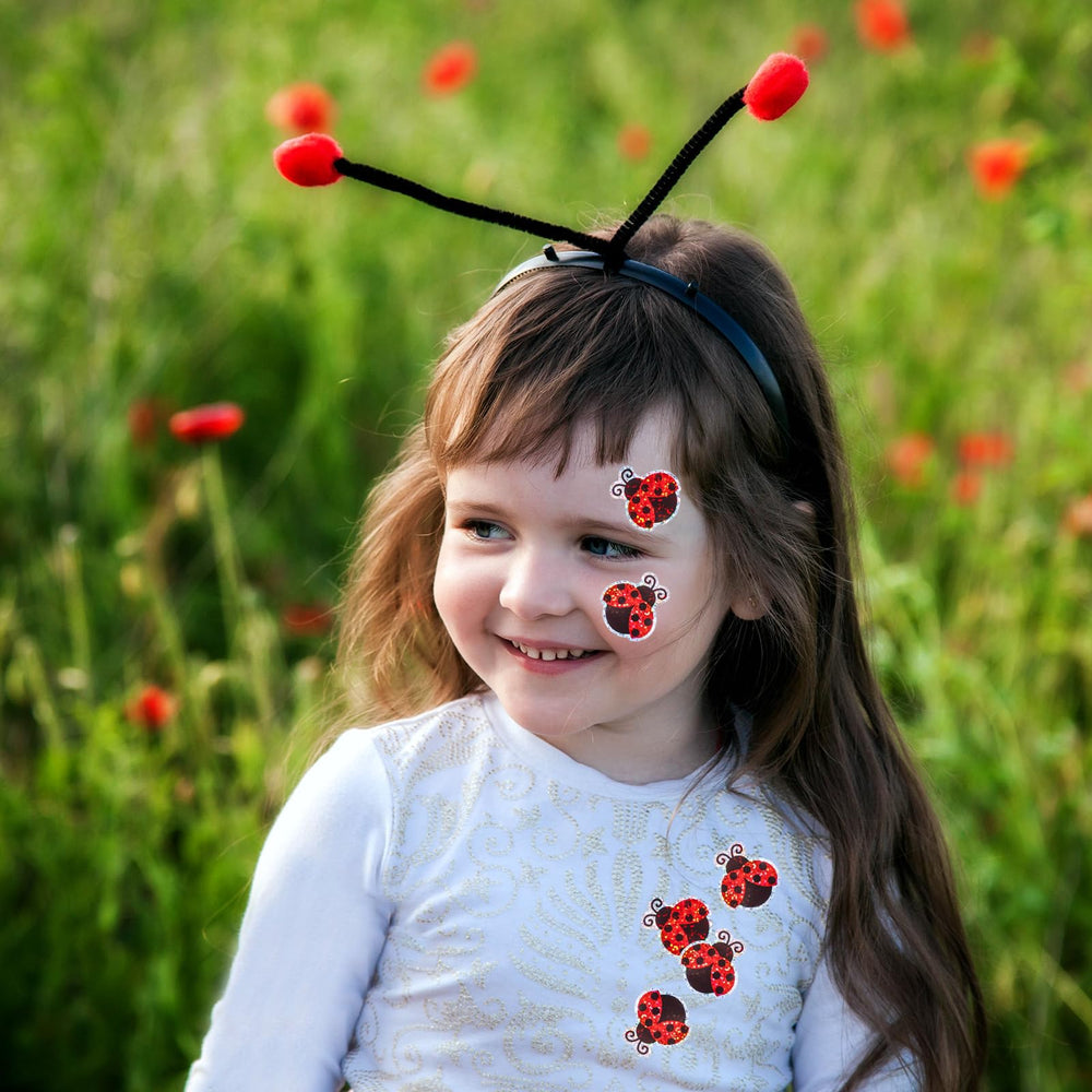 Whaline sticky ladybug decals for classroom use brighten projects and journals.