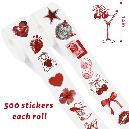 Whaline vintage bow ornament stickers for envelopes and invitations