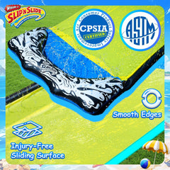 Wham-O Slip N Slide durable PVC and PP construction.