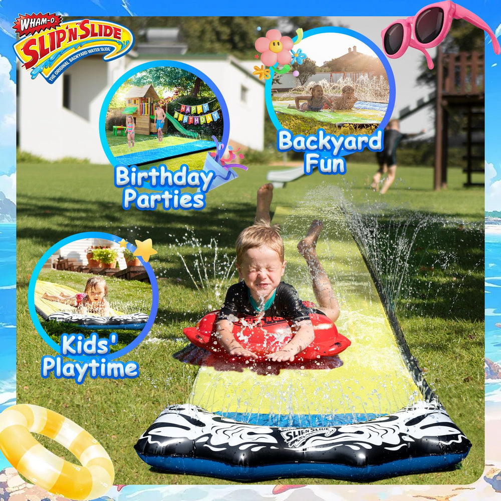 Wham-O Slip N Slide easy setup with hose connector.