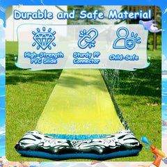Wham-O Slip N Slide end spray creates extra slippery finale.