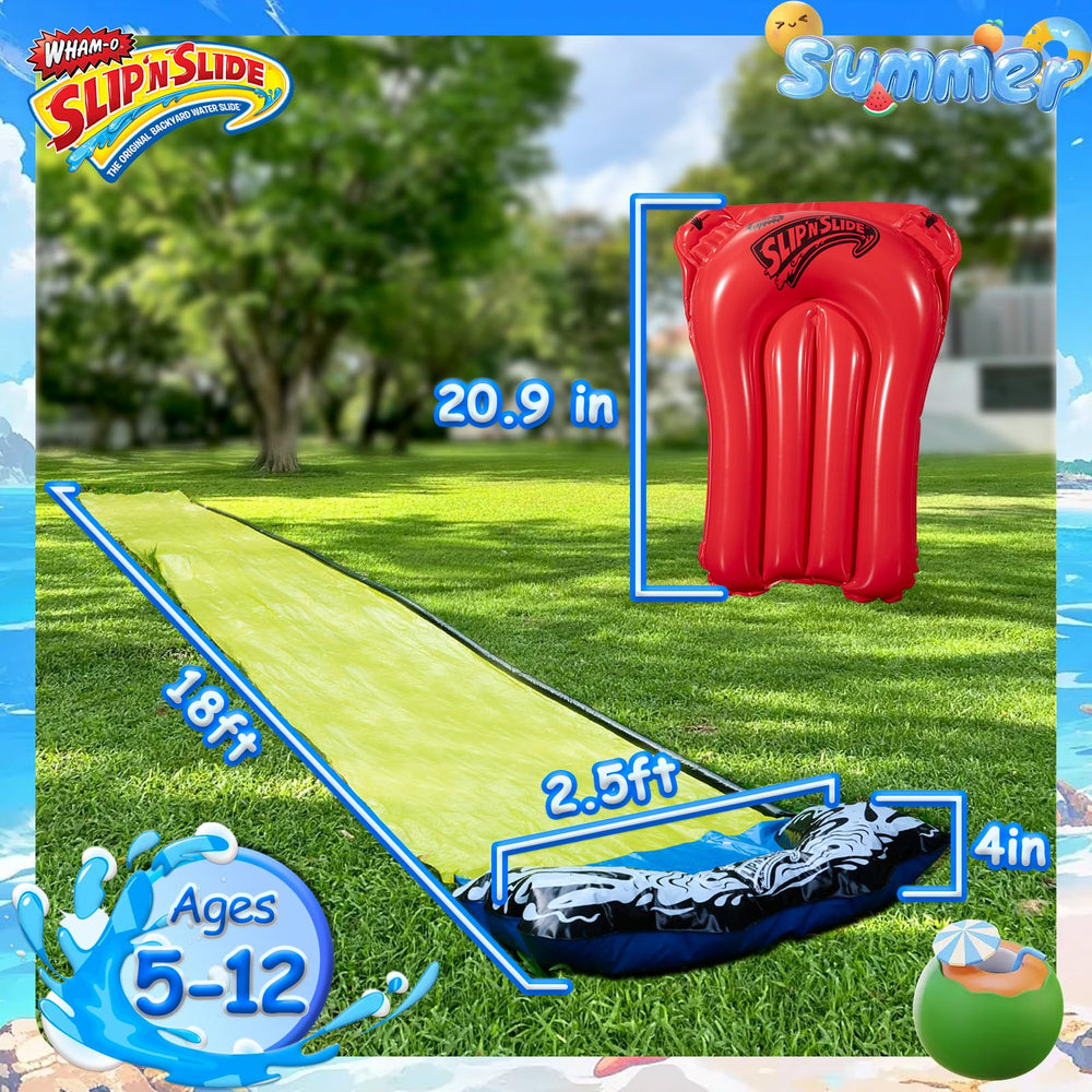 Wham-O Slip N Slide side sprays deliver cooling mist during play.