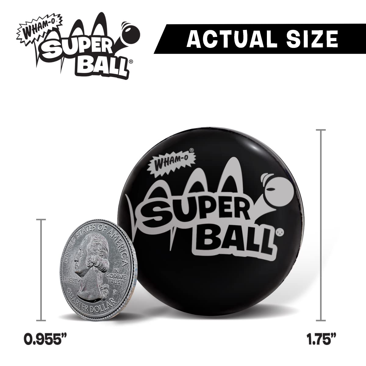 Wham-O Superball original black park play in action